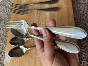 Cambridge Silversmiths Stainless Steel Flatware Set of 6 Spoons and Forks